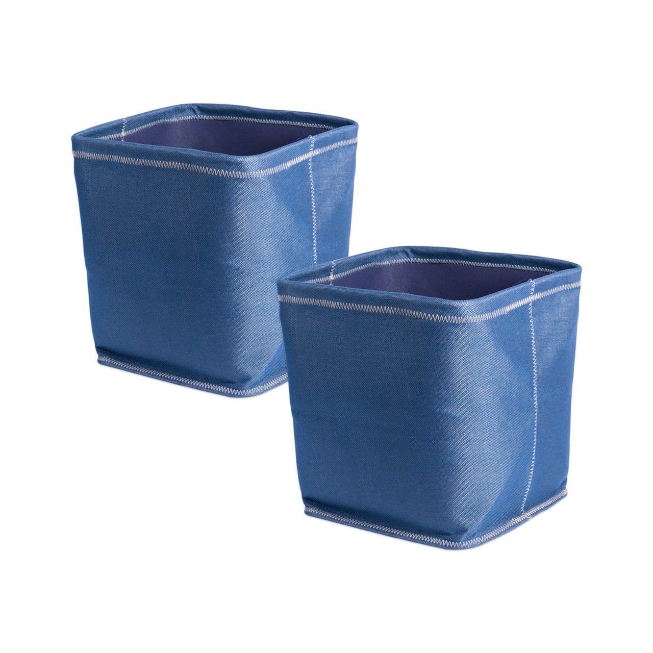 DII® 13" Zig Zag Stitch Trapezoid Fabric Bins, 2ct.